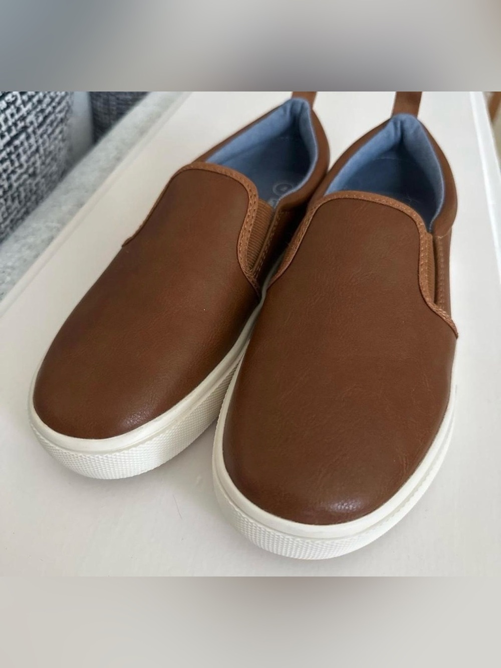 Cat & Jack Brown Slip-On Kids Dress Shoes